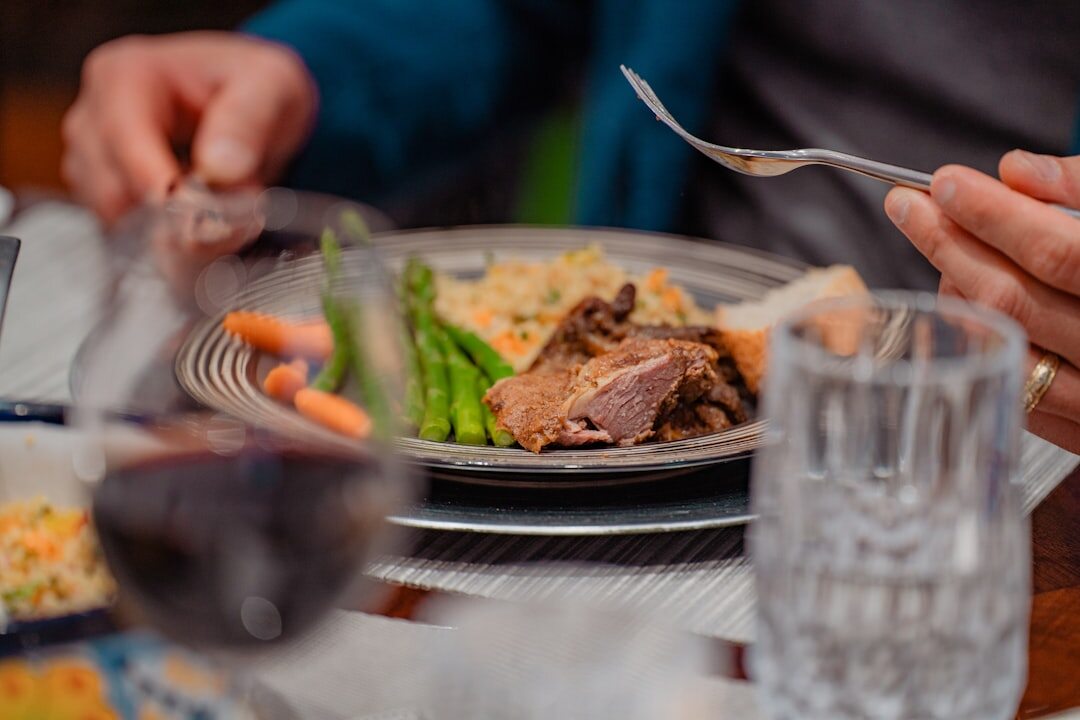older adults sharing meal together